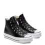 Converse Women's Chuck Taylor All Star Lift Leather High in Black/White - Getoutside Shoes