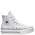 Converse Women's Chuck Taylor All Star Lift Leather High in White/Black/White - Getoutside Shoes