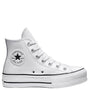 Converse Women's Chuck Taylor All Star Lift Leather High in White/Black/White - Getoutside Shoes