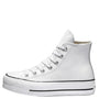 Converse Women's Chuck Taylor All Star Lift Leather High in White/Black/White - Getoutside Shoes