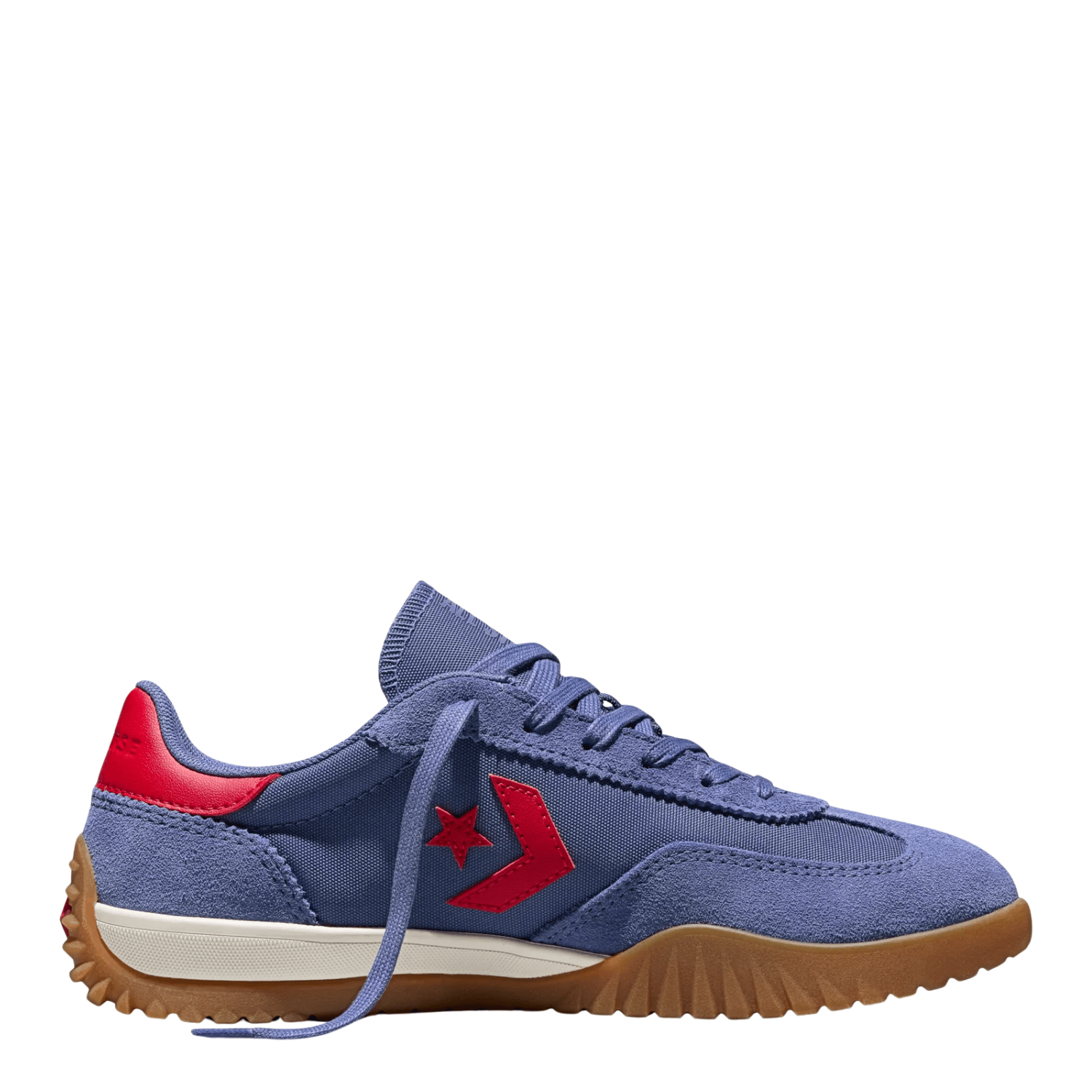 Converse Women's Run Star Trainer Stitched Suede in Indigo Storm/Red - Getoutside Shoes