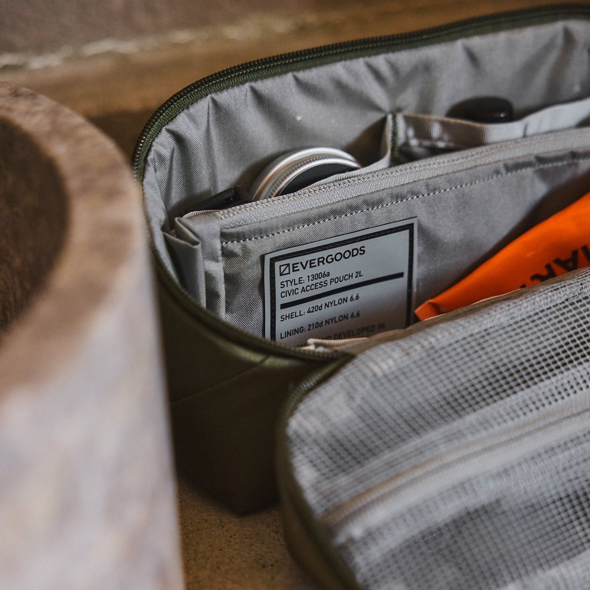 Evergoods Civic Access Pouch 2L in OD Green - Getoutside Shoes