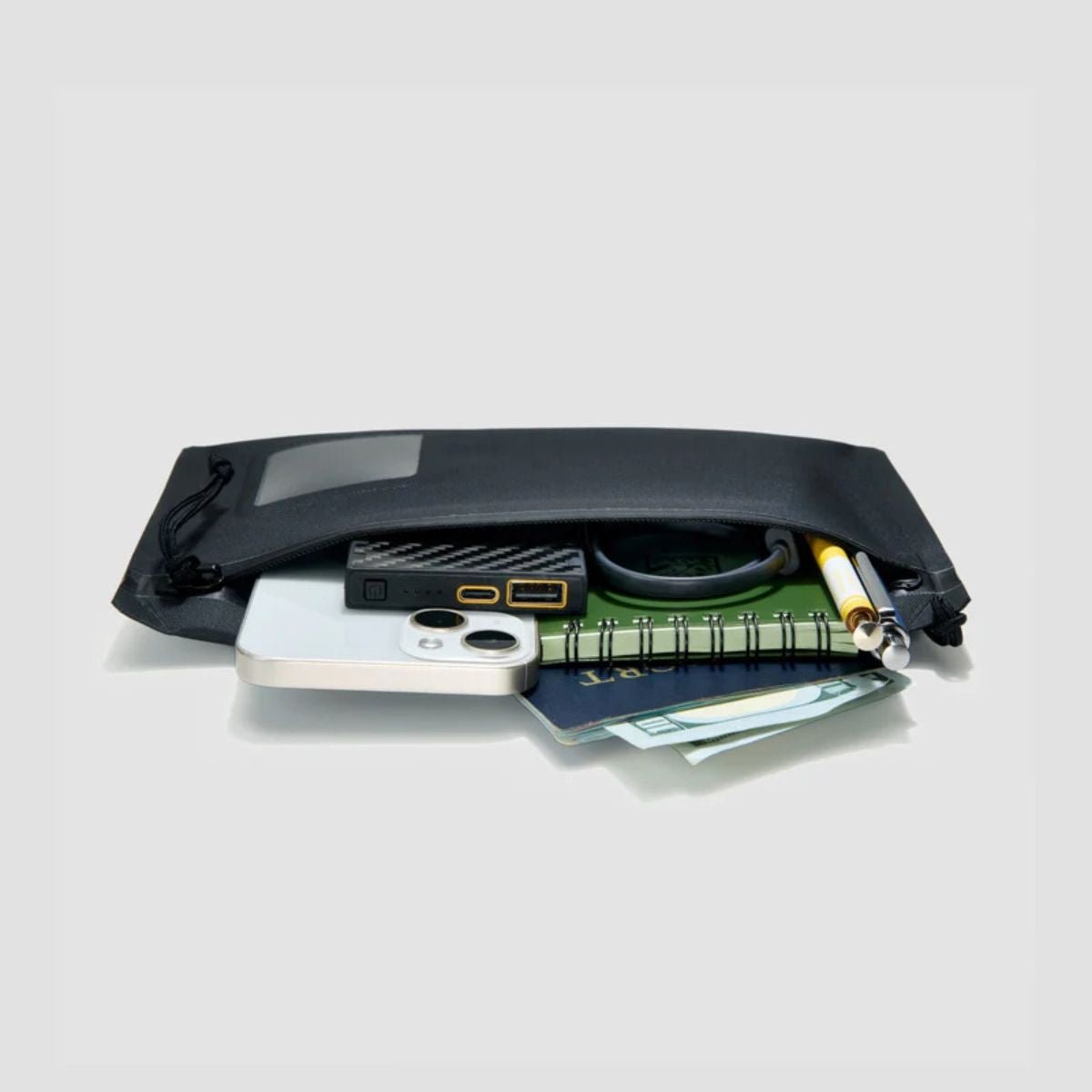 Evergoods Element Flat Pouch - Small in Solution Dyed Black - Getoutside Shoes