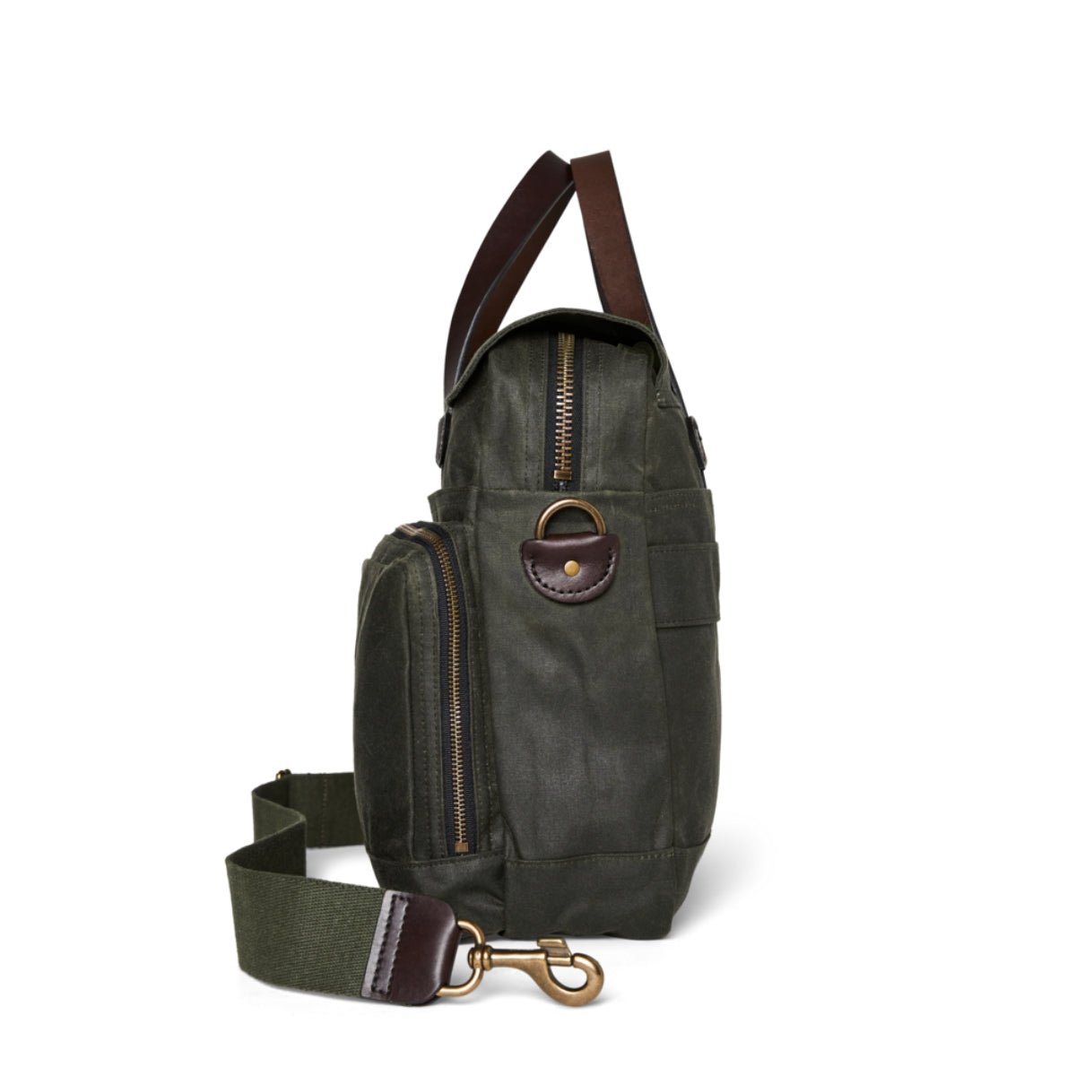 Filson 24 Hour Tin Cloth Briefcase in Ottergreen - Getoutside Shoes