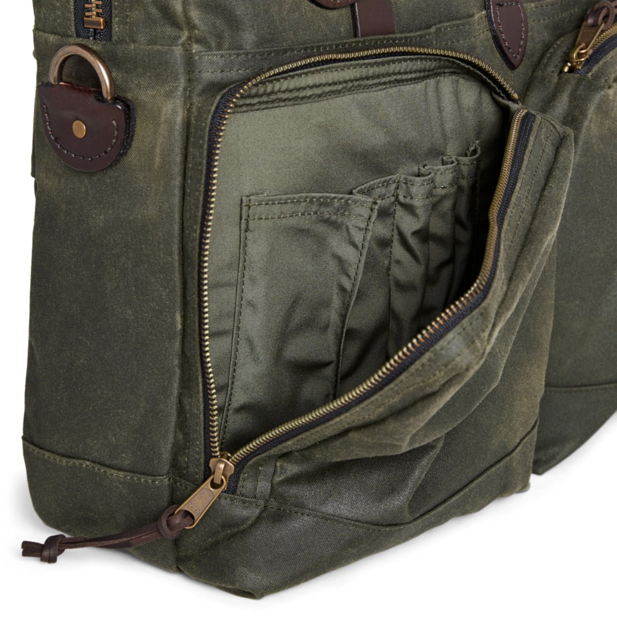 Filson 24 Hour Tin Cloth Briefcase in Ottergreen - Getoutside Shoes