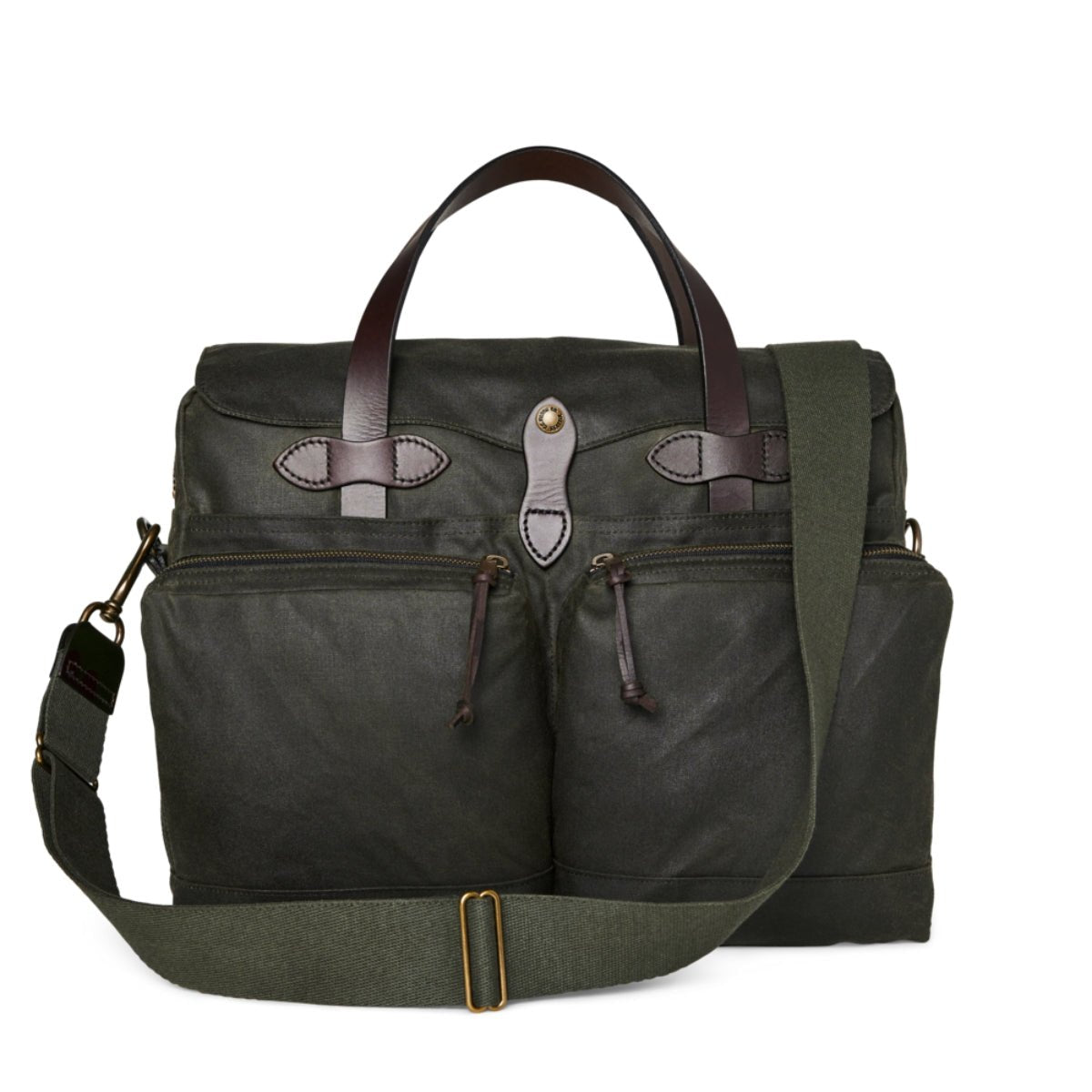 Filson 24 Hour Tin Cloth Briefcase in Ottergreen - Getoutside Shoes