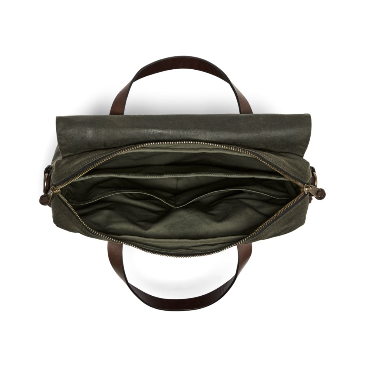 Filson 24 Hour Tin Cloth Briefcase in Ottergreen - Getoutside Shoes