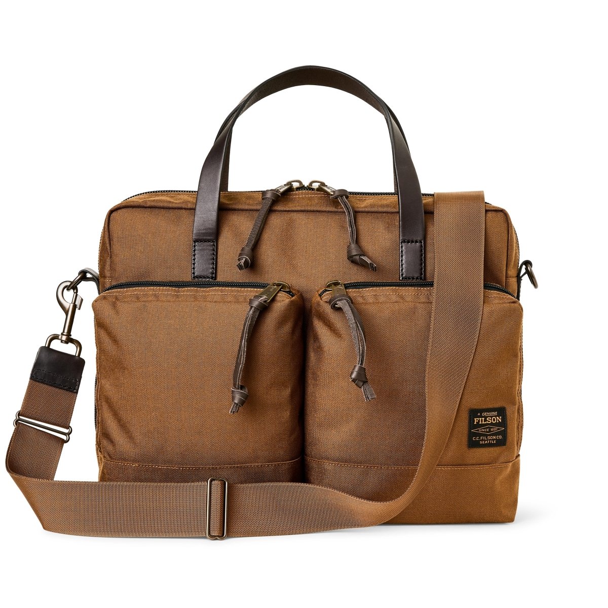 Filson Dryden Briefcase in Whiskey - Getoutside Shoes