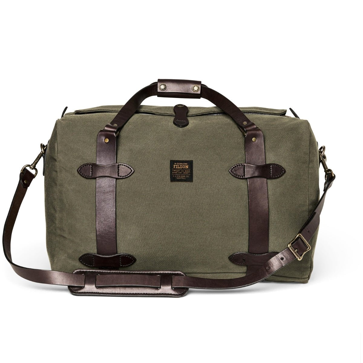 Filson Medium Rugged Twill Duffle Bag in Ottergreen - Getoutside Shoes