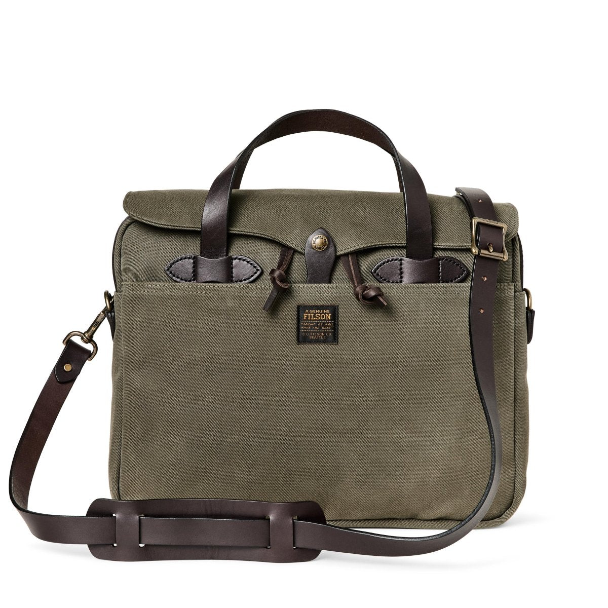 Filson Rugged Twill Original Briefcase in Ottergreen - Getoutside Shoes