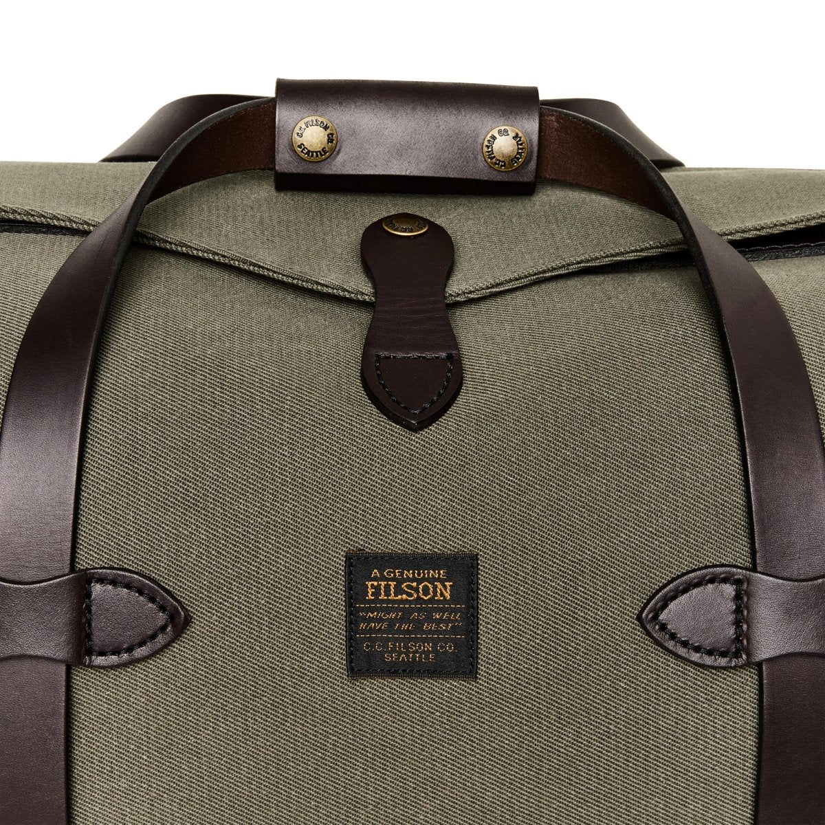 Filson Small Rugged Twill Duffle Bag in Ottergreen - Getoutside Shoes