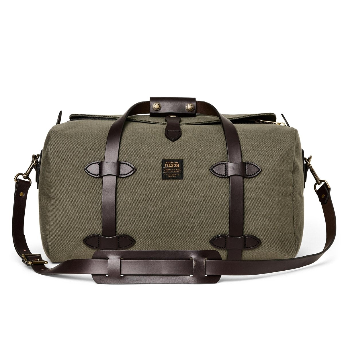 Filson Small Rugged Twill Duffle Bag in Ottergreen - Getoutside Shoes