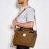 Filson Tin Cloth Compact Briefcase in Dark Tan - Getoutside Shoes