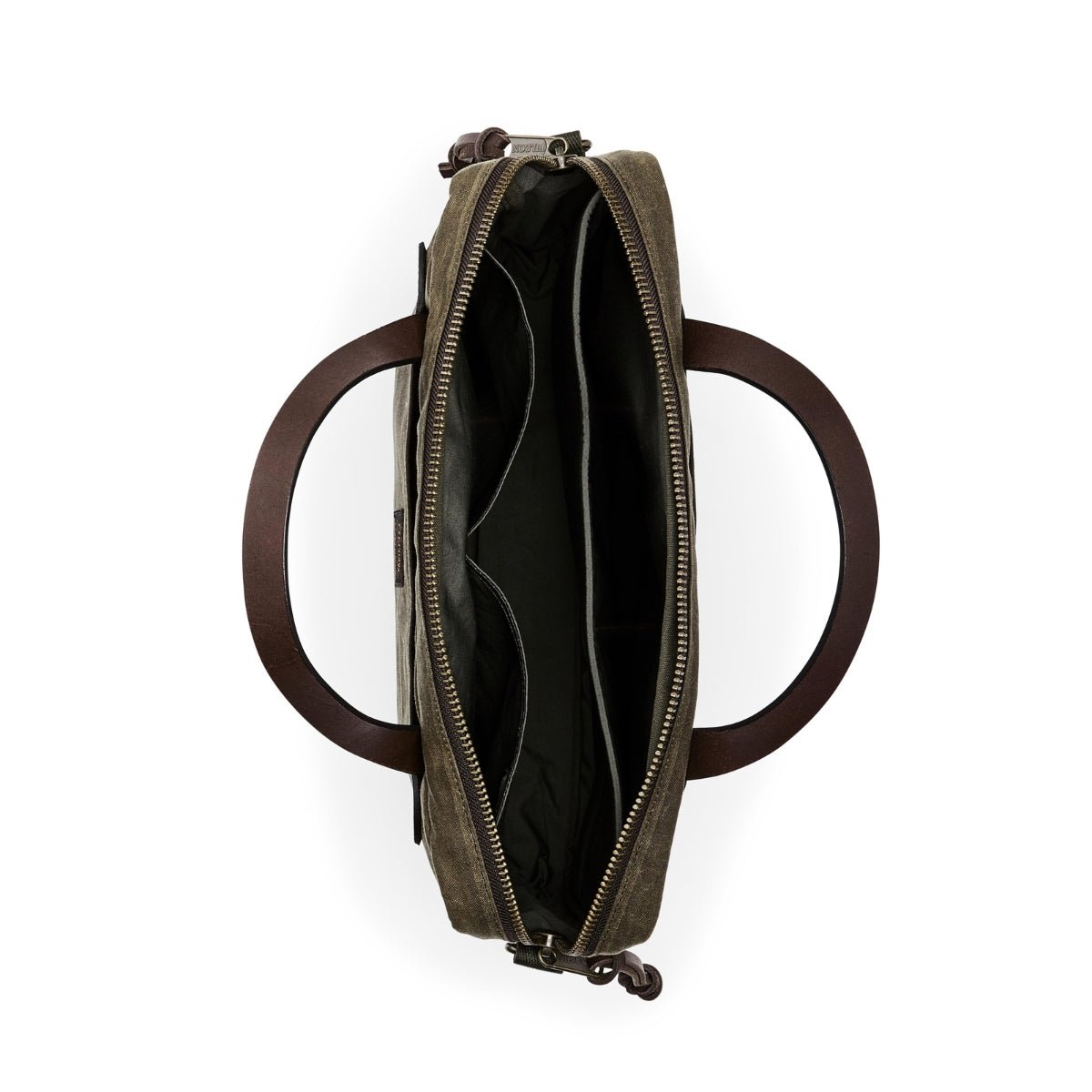 Filson Tin Cloth Compact Briefcase in Ottergreen - Getoutside Shoes