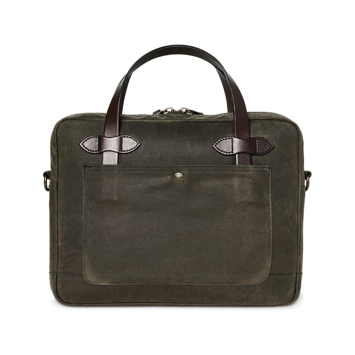 Filson Tin Cloth Compact Briefcase in Ottergreen - Getoutside Shoes