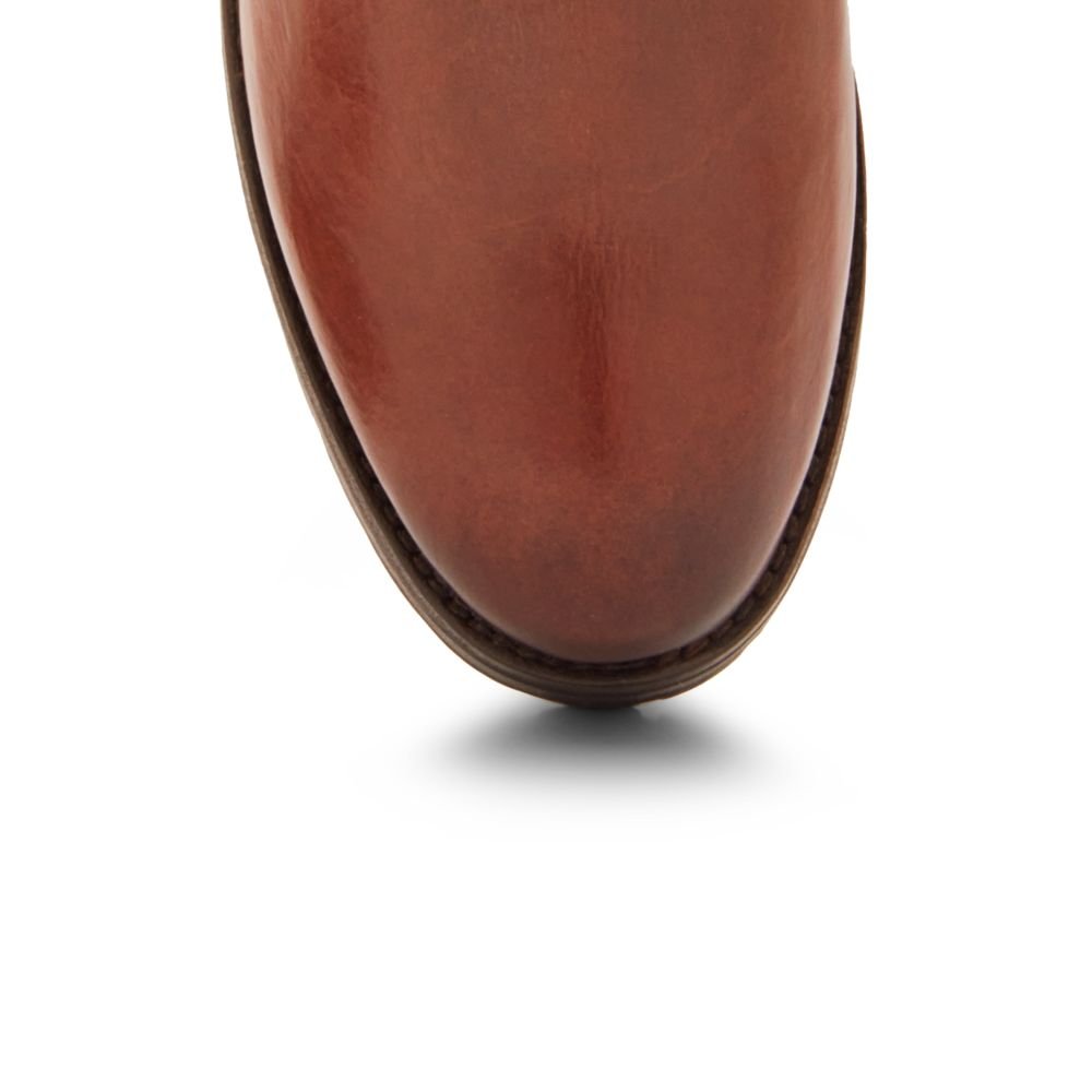 Frye Women's Melissa Double Sole Chelsea in Cognac/Vintage Pull Up Leather - Getoutside Shoes