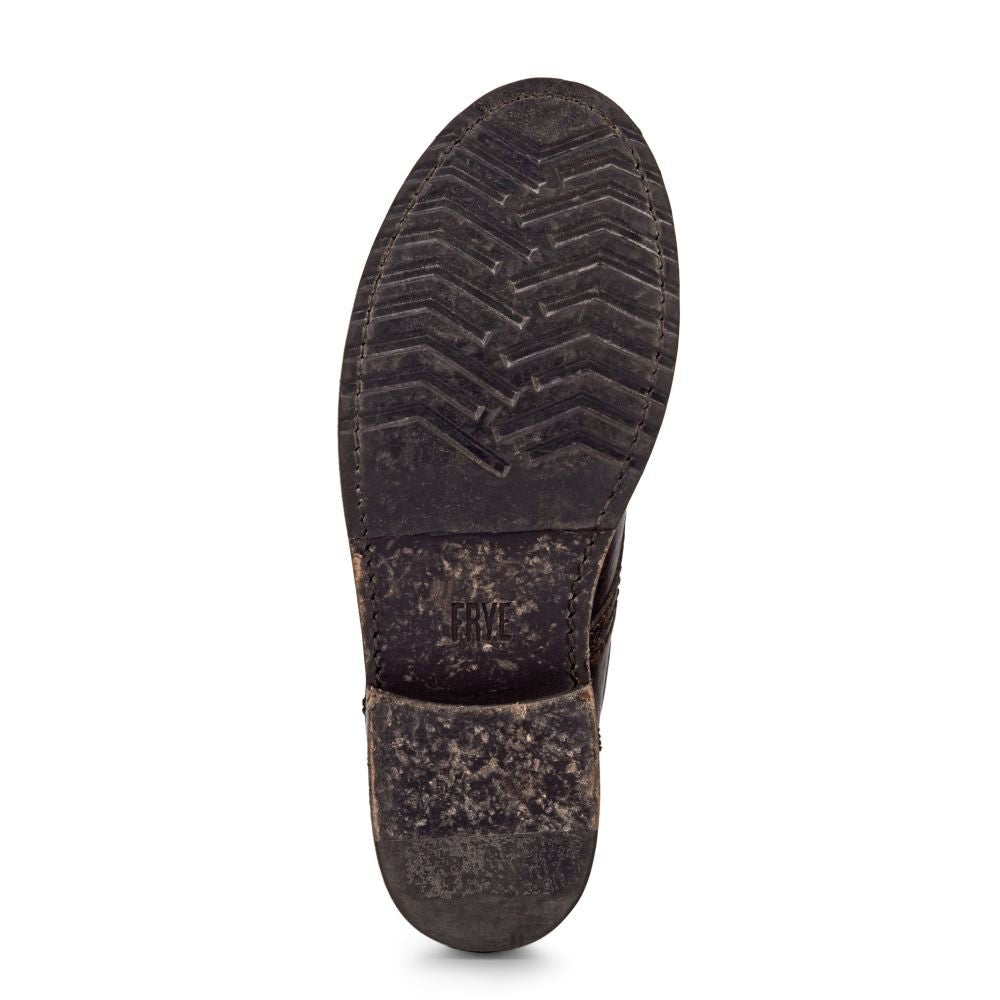 Frye Women's Veronica Combat in Black/Brush Off Full Grain - Getoutside Shoes