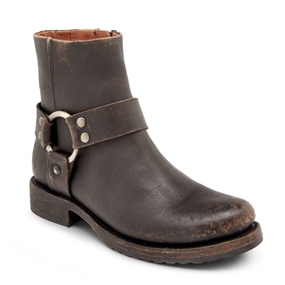 Frye Women's Veronica Harness Short in Blackfull Grain Brush Off - Getoutside Shoes