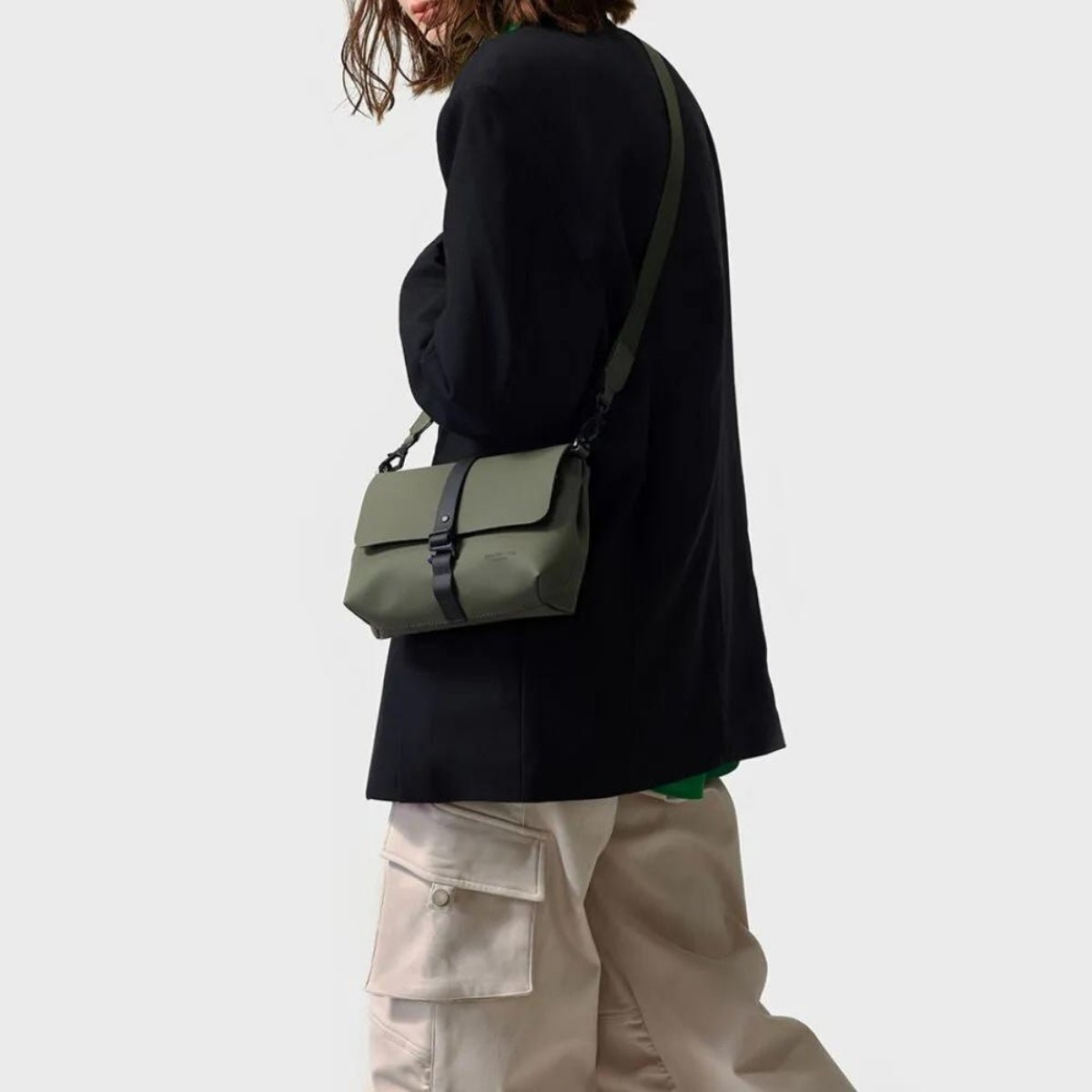 Gaston Luga Splash Crossbody Bag in Olive - Getoutside Shoes