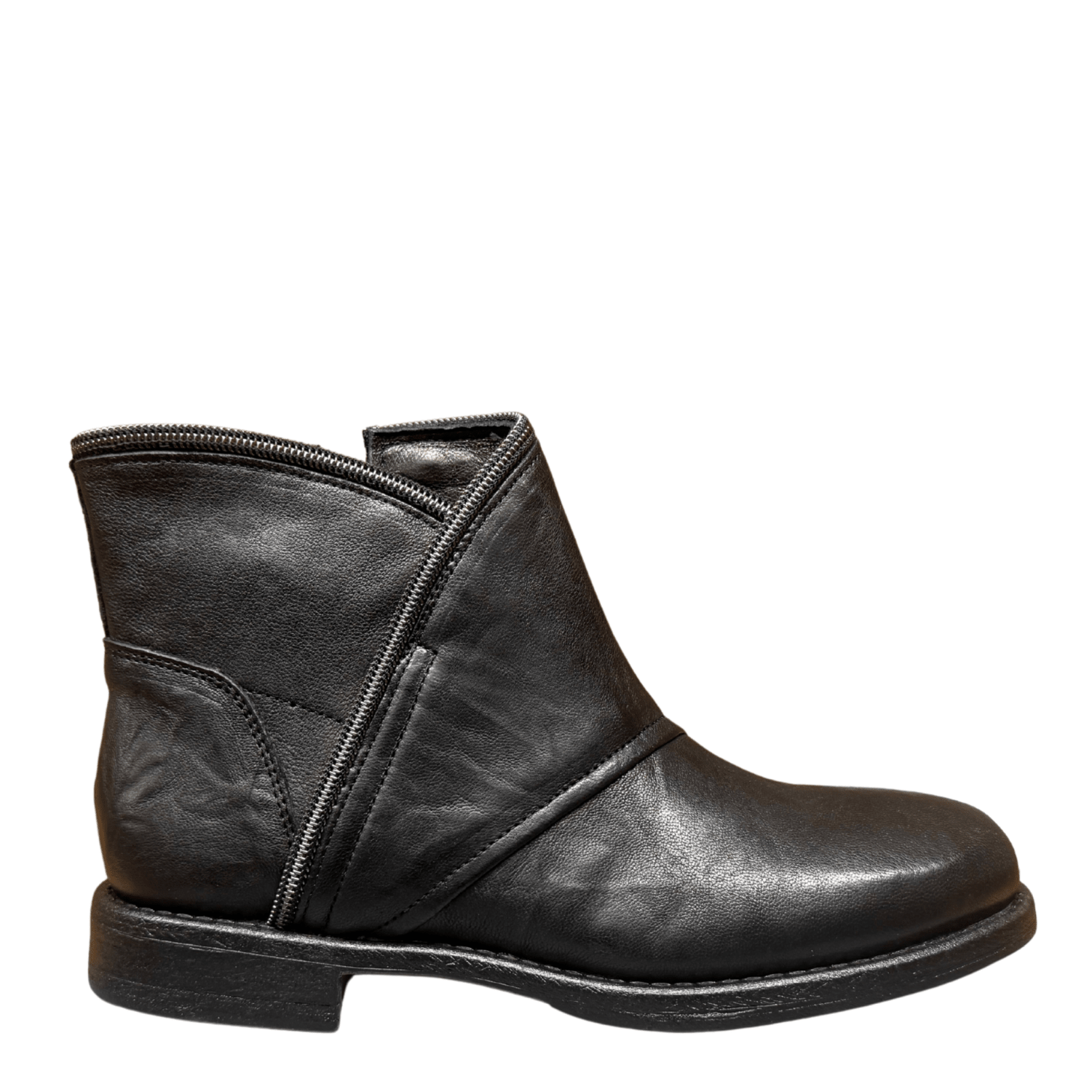 Getoutside Women's Ankle Boot in Black Leather - Getoutside Shoes