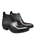 Getoutside Women's Chelsea Heeled Boot in Black Leather - Getoutside Shoes