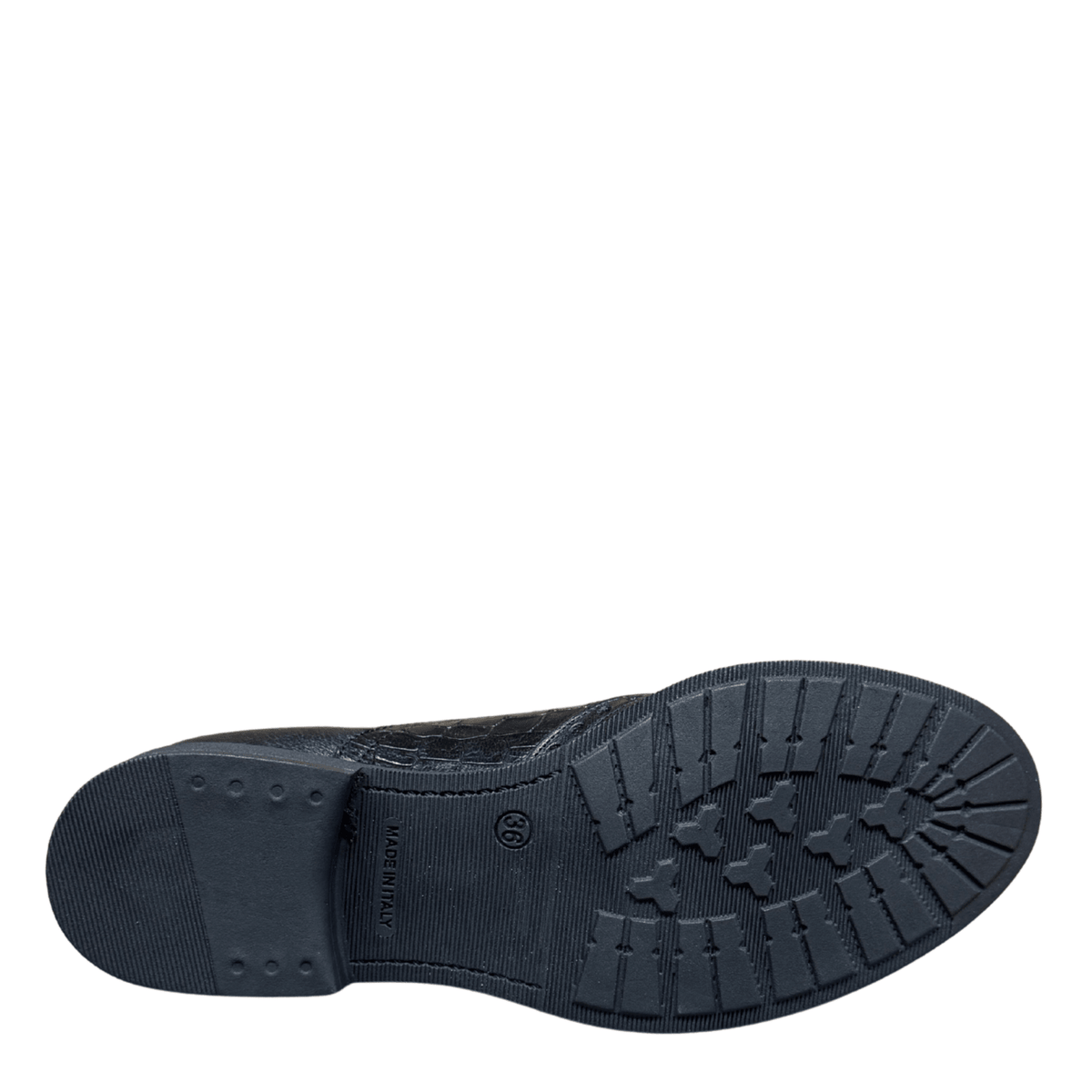 Getoutside Women's Oxford Shoes in Black/Croc Detail - Getoutside Shoes