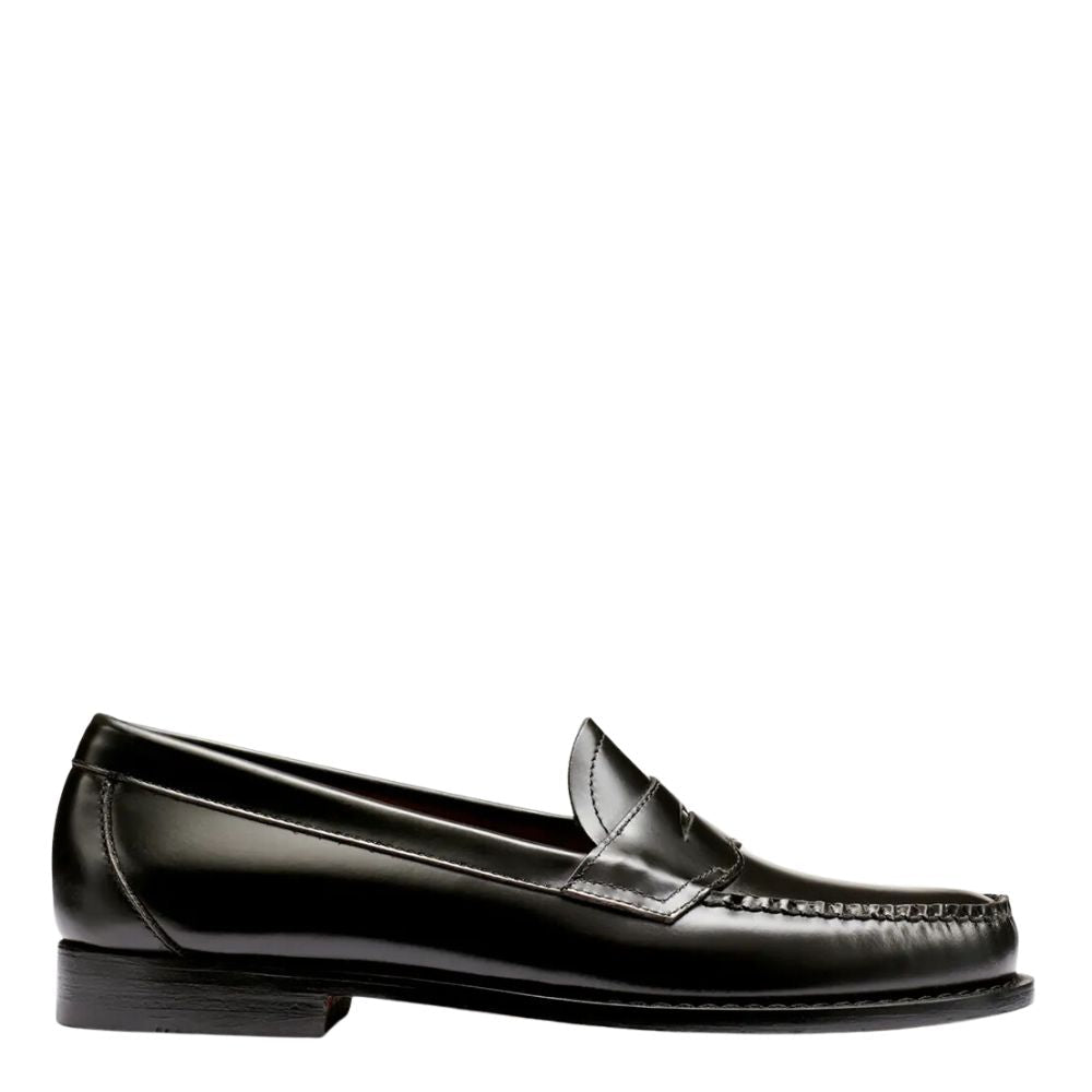 G.H Bass Men's 1936 Logan Flat Strap Weejuns Loafer in Black - Getoutside Shoes