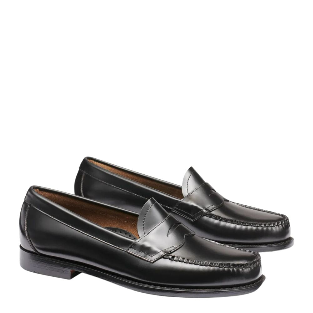 G.H Bass Men's 1936 Logan Flat Strap Weejuns Loafer in Black - Getoutside Shoes