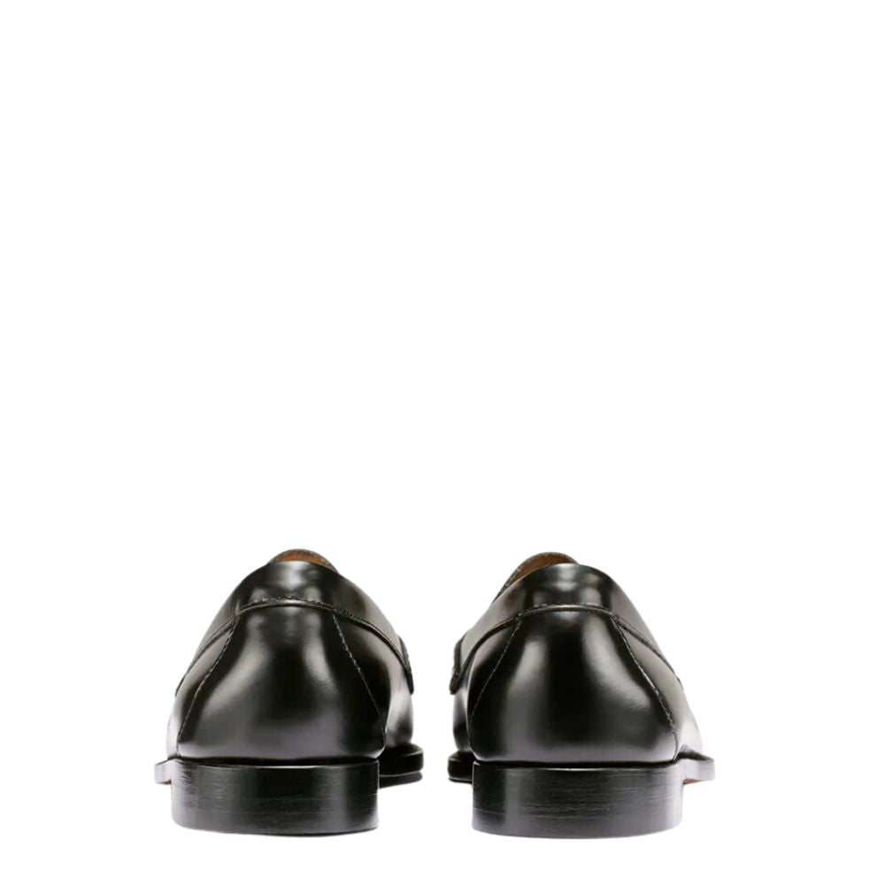 G.H Bass Men's 1936 Logan Flat Strap Weejuns Loafer in Black - Getoutside Shoes