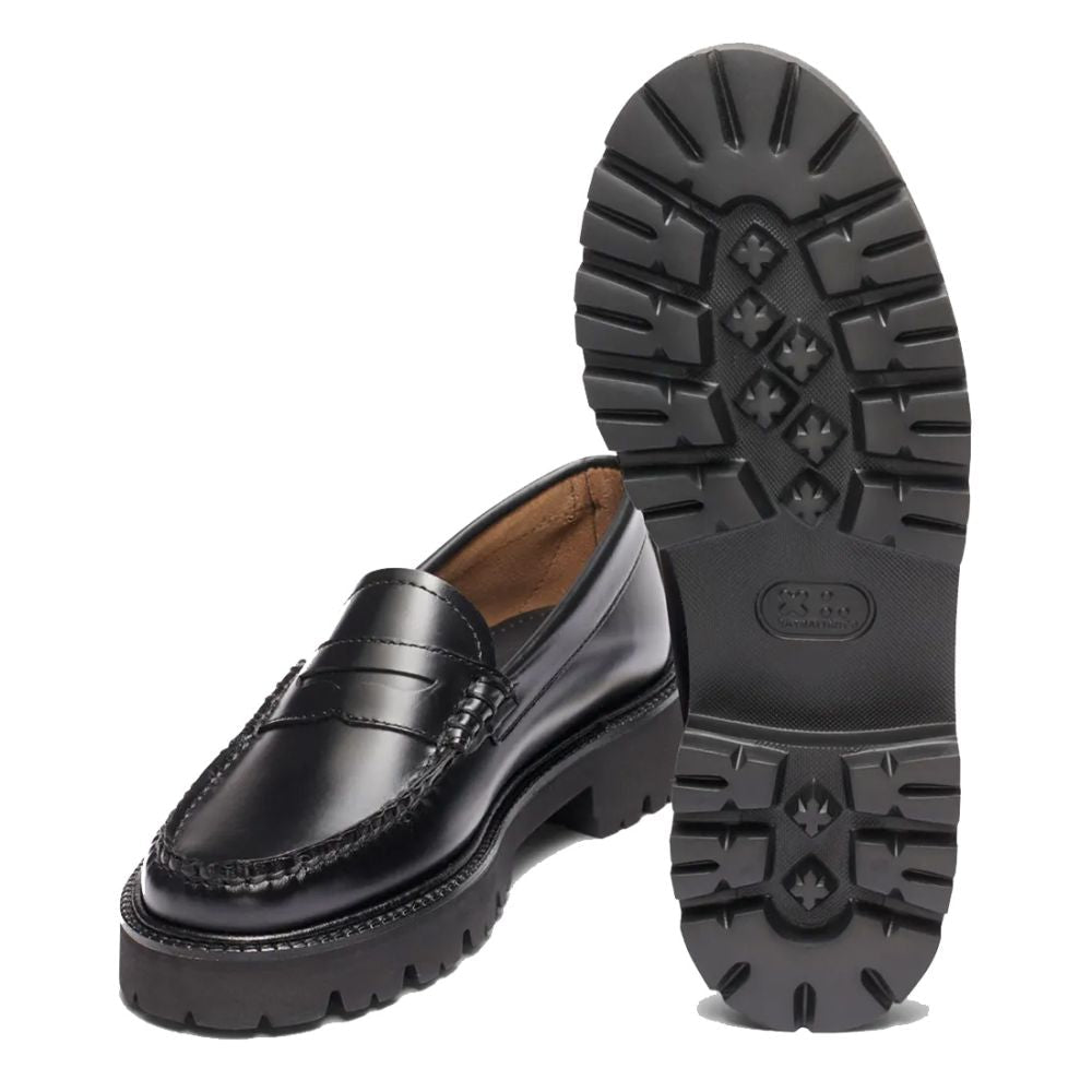 G.H. Bass Women's Whitney Super Lug Weejuns Loafer in Black - Getoutside Shoes
