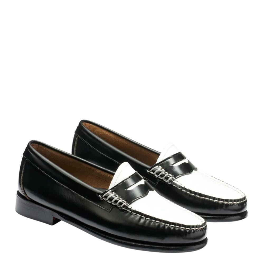 G.H. Bass Women's Whitney Weejuns Loafer in Black/White - Getoutside Shoes