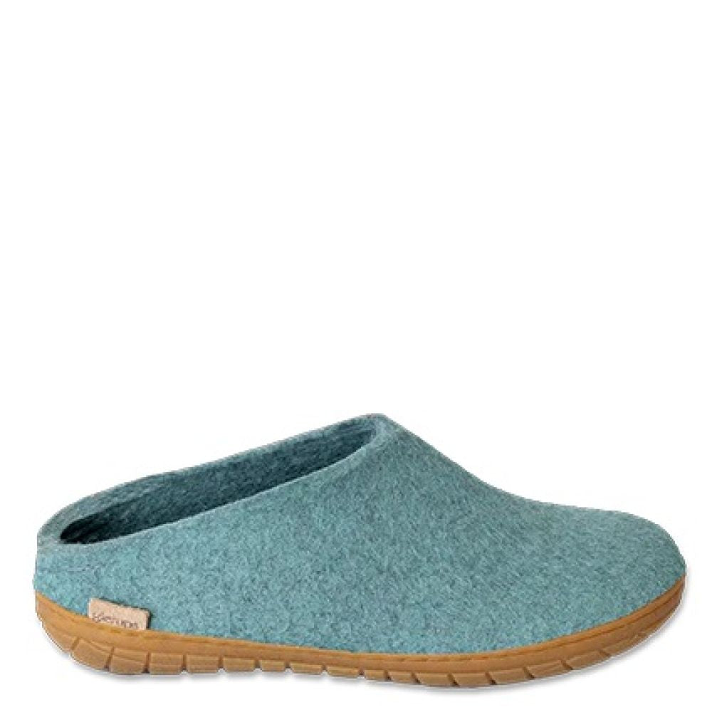 Glerups Women’s Open Heel Rubber Sole in North Sea