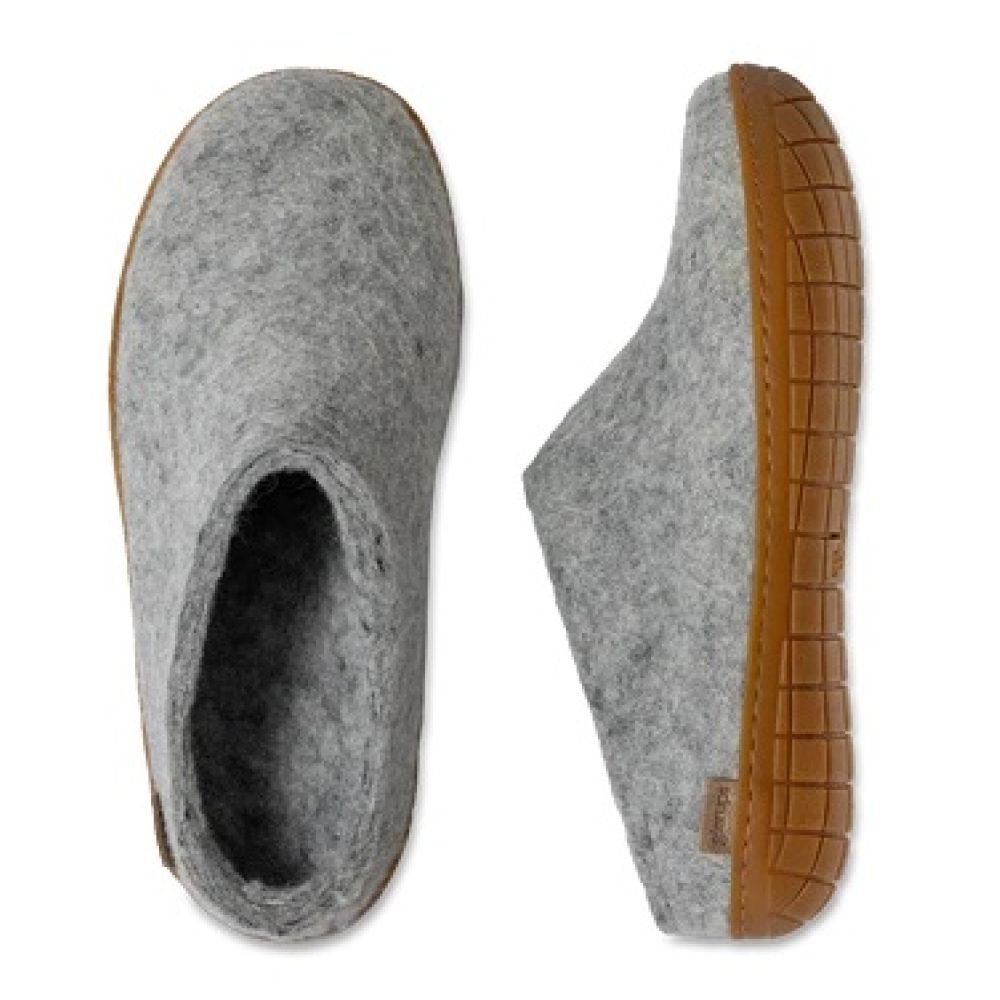 Glerups Open Heel Rubber Sole in Grey - Getoutside Shoes
