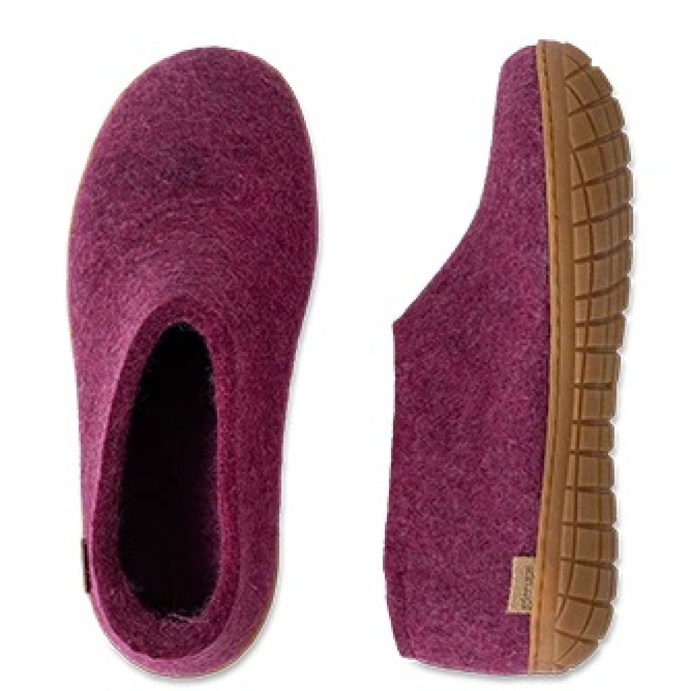 Glerups Shoe Rubber Sole in Cranberry - Getoutside Shoes