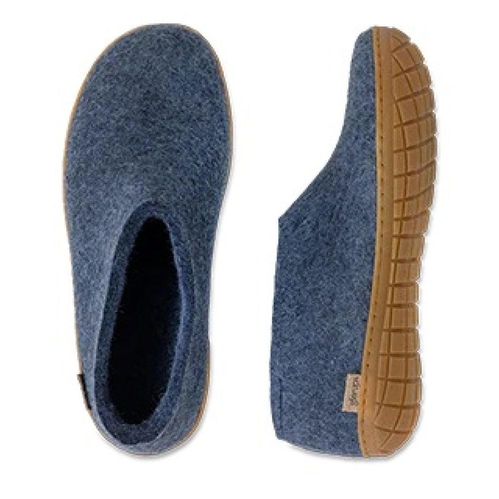 Glerups Shoe Rubber Sole in Denim - Getoutside Shoes