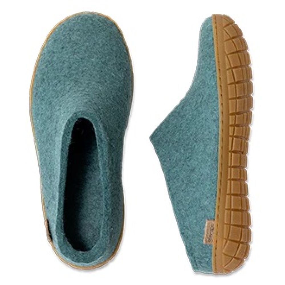 Glerups Women’s Open Heel Rubber Sole in North Sea - Getoutside Shoes
