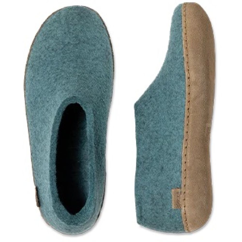 Glerups Women’s Shoe Leather Sole in North Sea - Getoutside Shoes