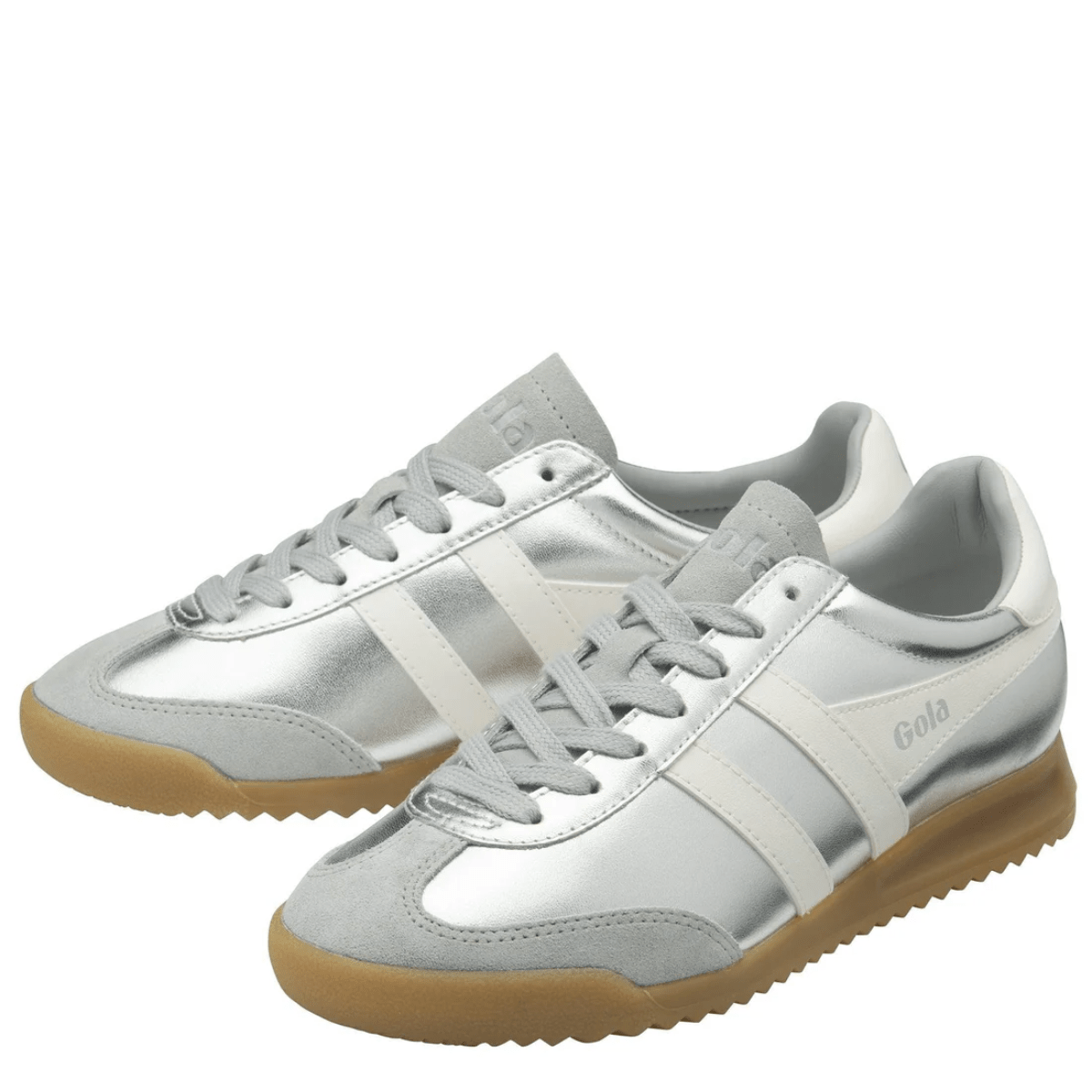 Gola Classics Women's Torpedo Glimmer in Silver/Off White - Getoutside Shoes