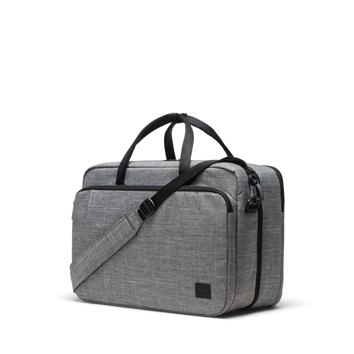Herschel Bowen Convertible Travel Duffle in Raven Crosshatch - Getoutside Shoes