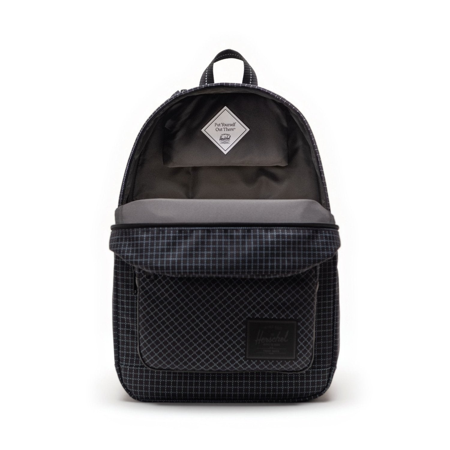 Herschel Pop Quiz Backpack in Grid Black/Black - Getoutside Shoes