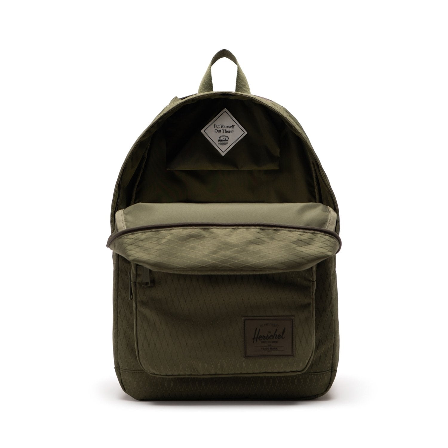 Herschel Pop Quiz Backpack in Ivy Green Diamond - Getoutside Shoes