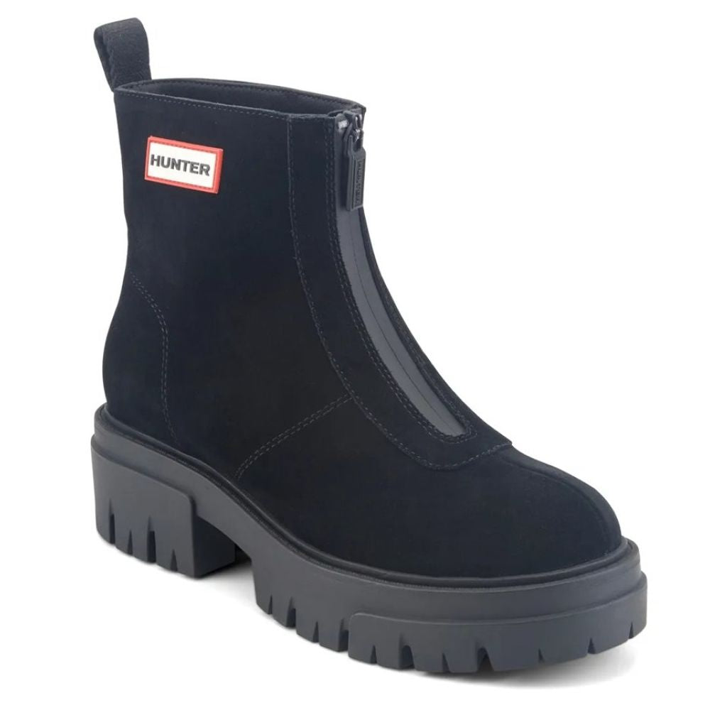 Hunter Women's Gemma Waterproof Suede Boots in Black