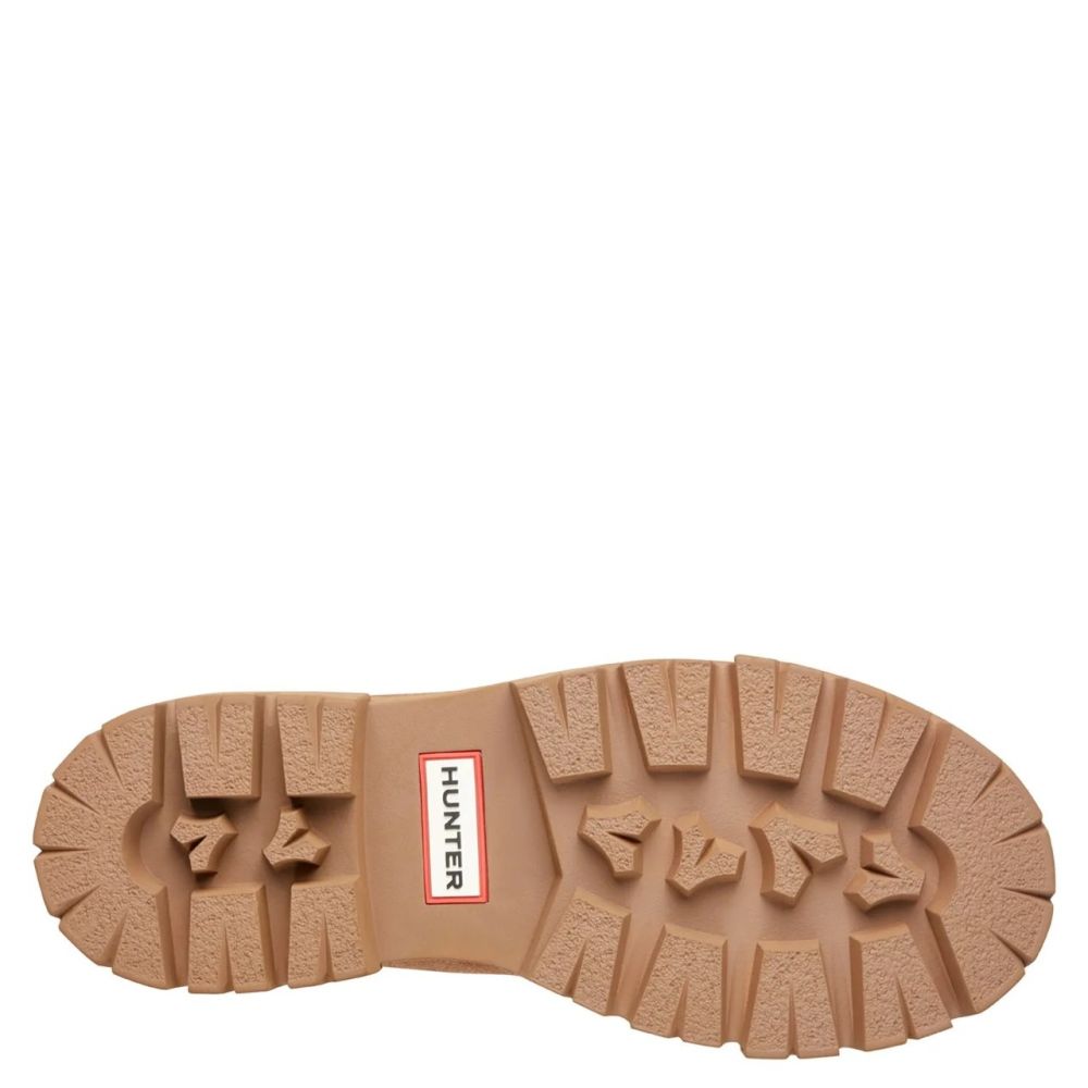 Hunter Women's Gemma Waterproof Suede Boots in Medium Brown Suede