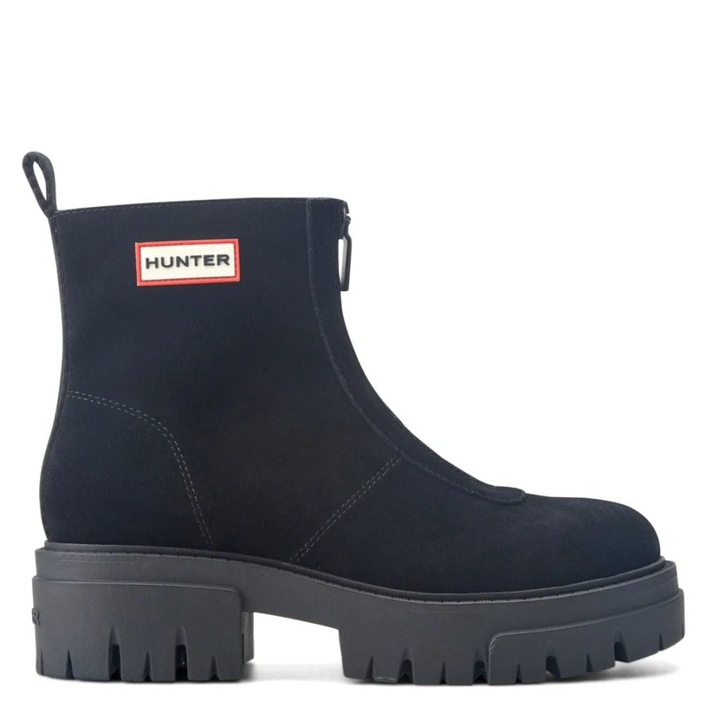 Hunter Women's Gemma Waterproof Suede Boots in Black - Getoutside Shoes
