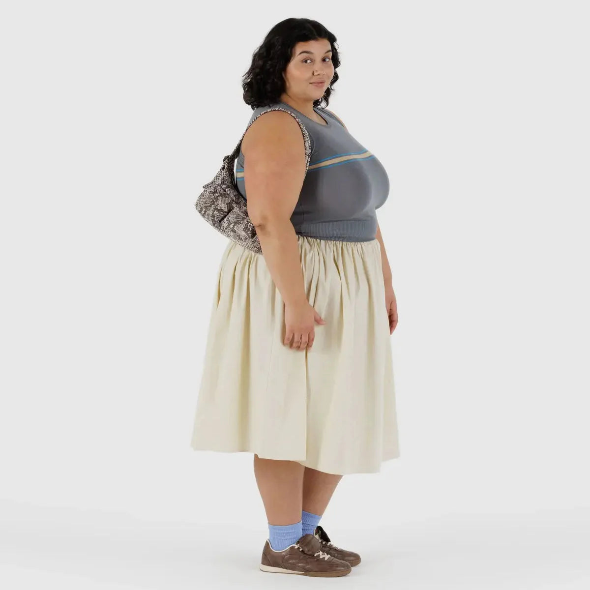 Baggu Cargo Shoulder Bag in Snakeskin