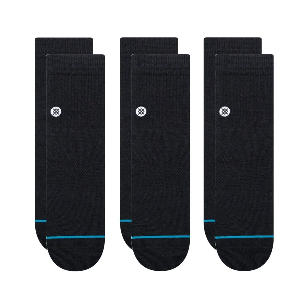 Stance Icon Quarter 3-Pack in Black