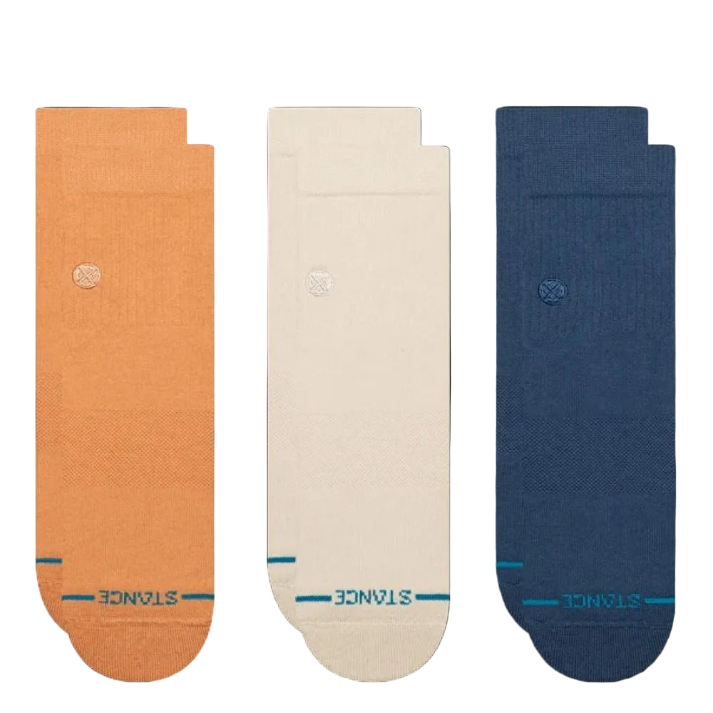 Stance Icon Quarter Sock 3 Pack in Mango