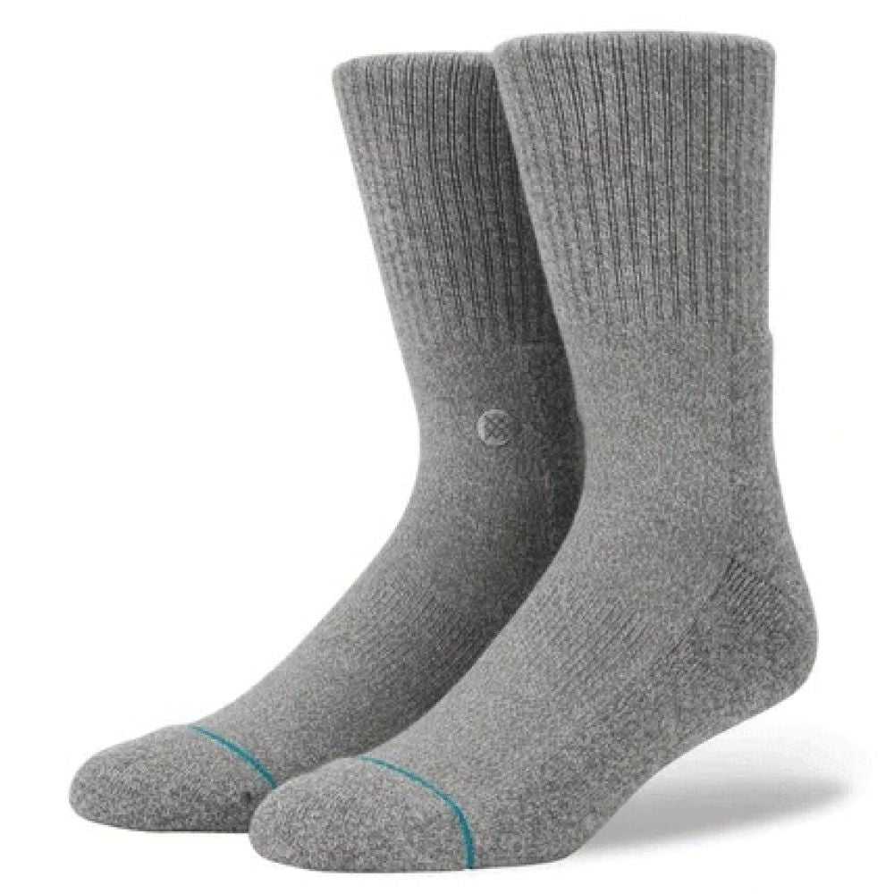 Stance Icon Crew Socks 3 Pack in Grey Heather