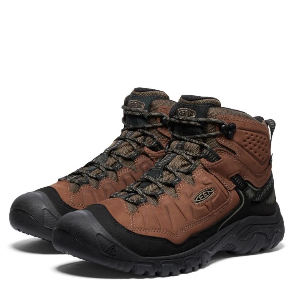 Keen Men's Targhee IV Waterproof Hiking Boot in Bison/Black