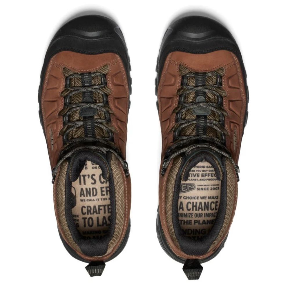 Keen Men's Targhee IV Waterproof Hiking Boot in Bison/Black